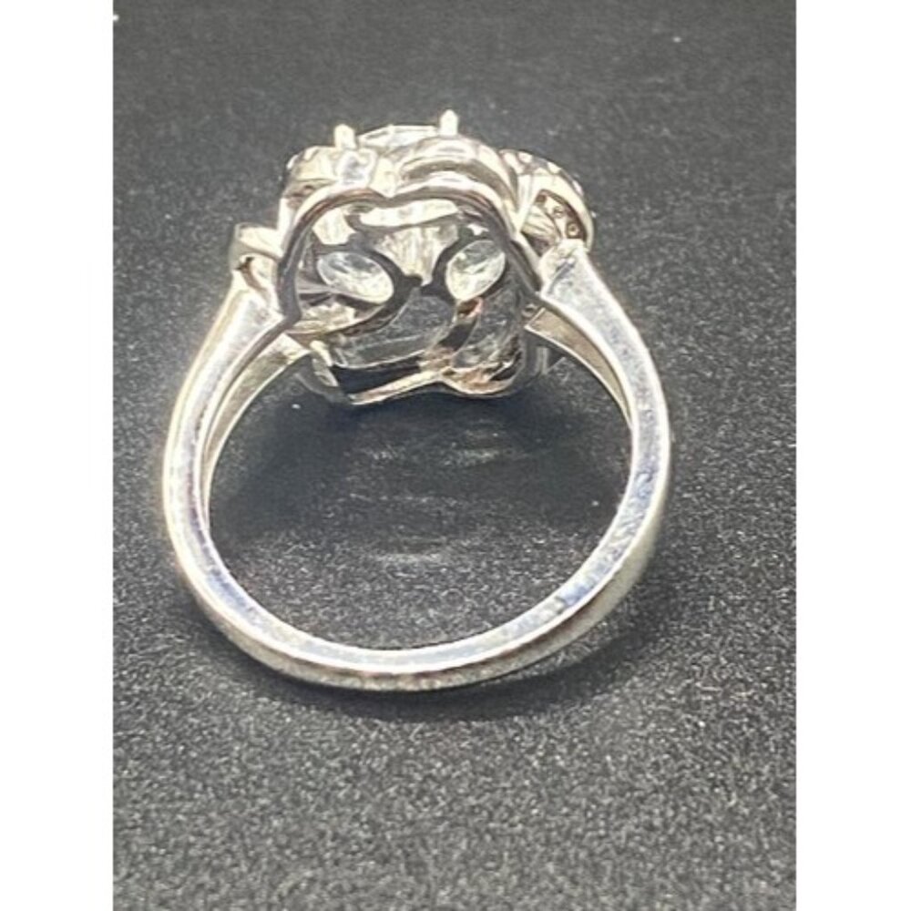 March Birthstone Aquamarine Ring Sz 8 Gem Stone King GSK Sterling Silver Lab - Picture 4 of 9